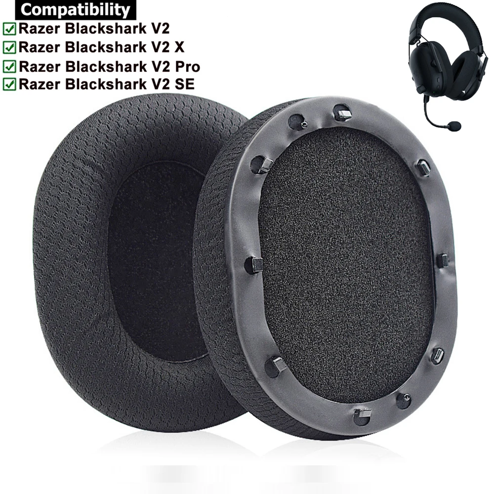 Фото Амбушюры для Razer Black Shark V2 USB V2SE Pro, наушники, амбушюры, подушки для наушников, детали для ремонта №1