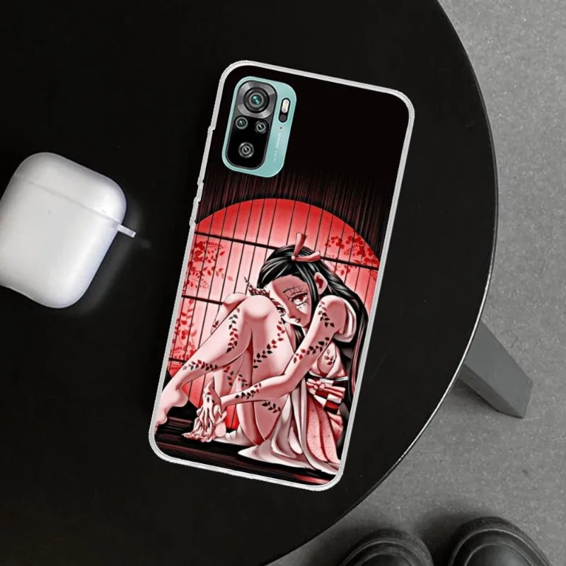 Чехол для телефона с аниме незуко камадо прозрачный чехол Xiaomi 13 Lite 12 11T 10 9 Redmi Note 11