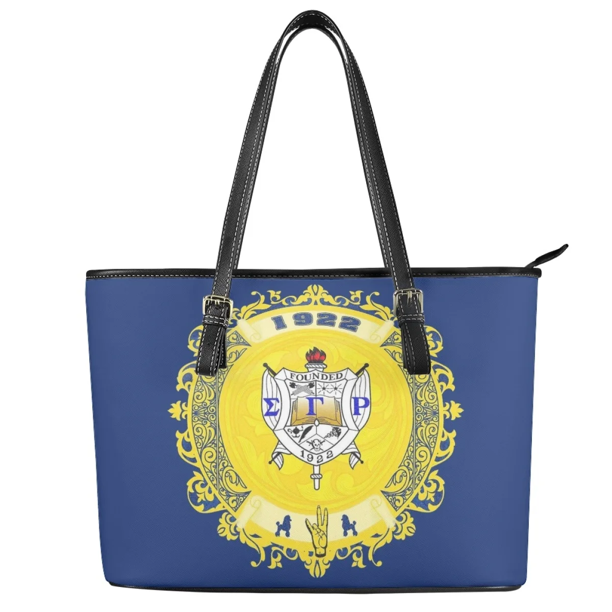 Sigma Gamma Rho Print Women Hancbags Luxury PU Leather Tote Bags for Female Top Handle Clutch Girls Shoulder Best Sorority Gift