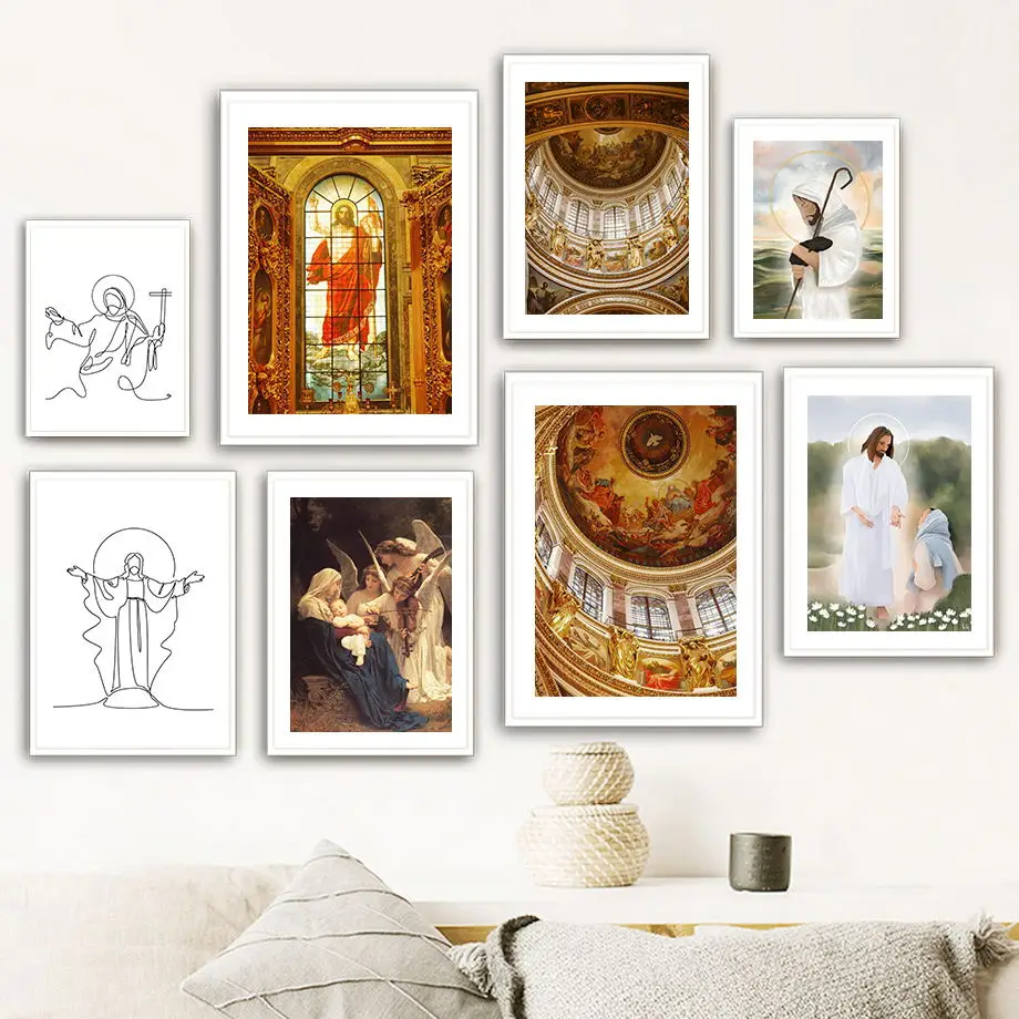 Статуя собора Святого Исаака фреска Yahweh ортодексная настенная живопись холст