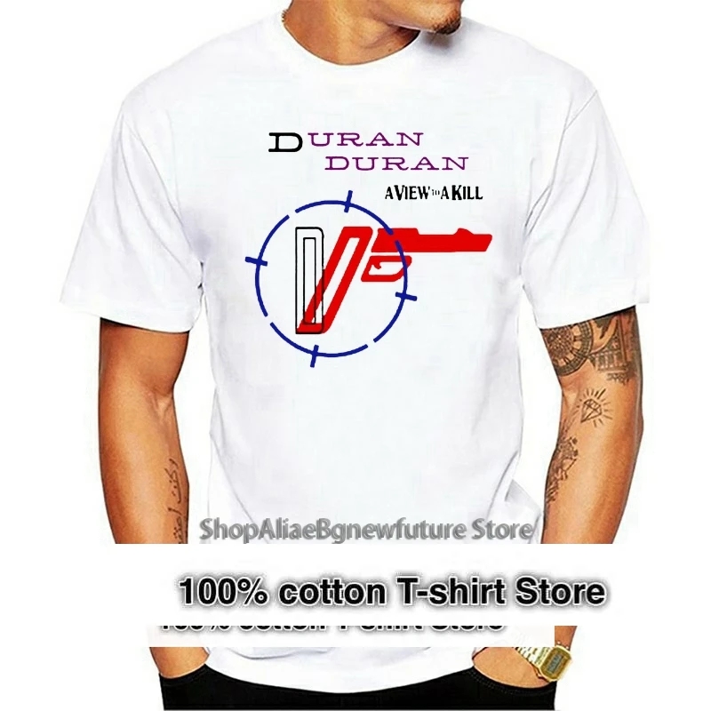

Мужская белая футболка Duran A View To Kill, размер S toXL 3XL