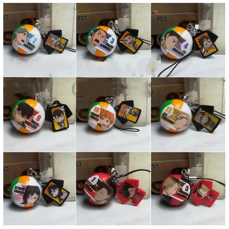 

TOMY Haikyuu! Volleyball Charm Peripheral Products Gacha Action Figure Model Toy Pendant Key Chain