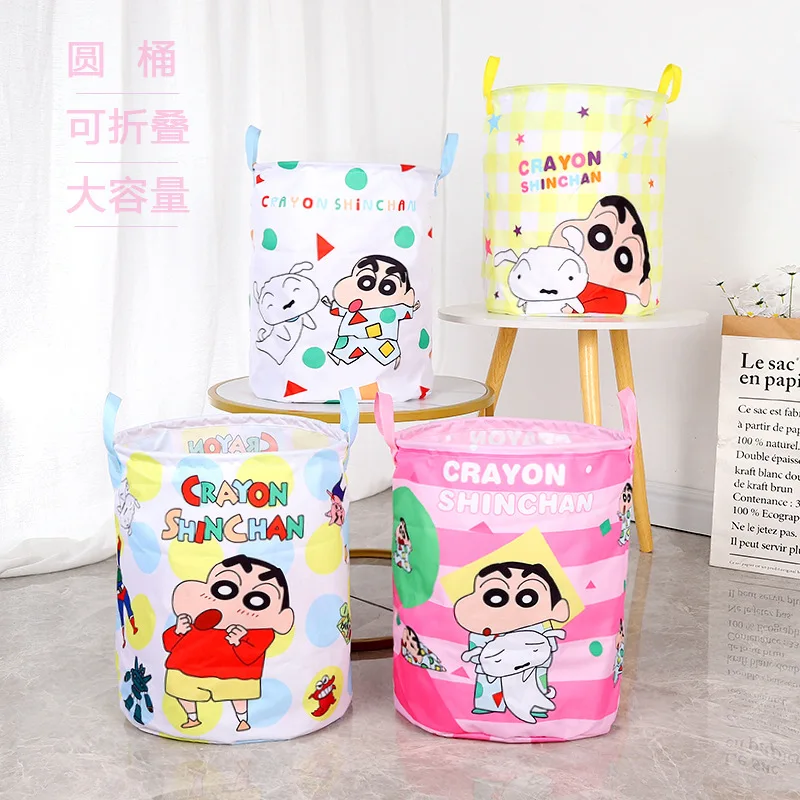 

Kawaii Anime Crayon Shin-Chan Storage Bucket Cartoon Foldable Storage Bucket Toy Clothes Sundries Storage Dirty Clothes Basket