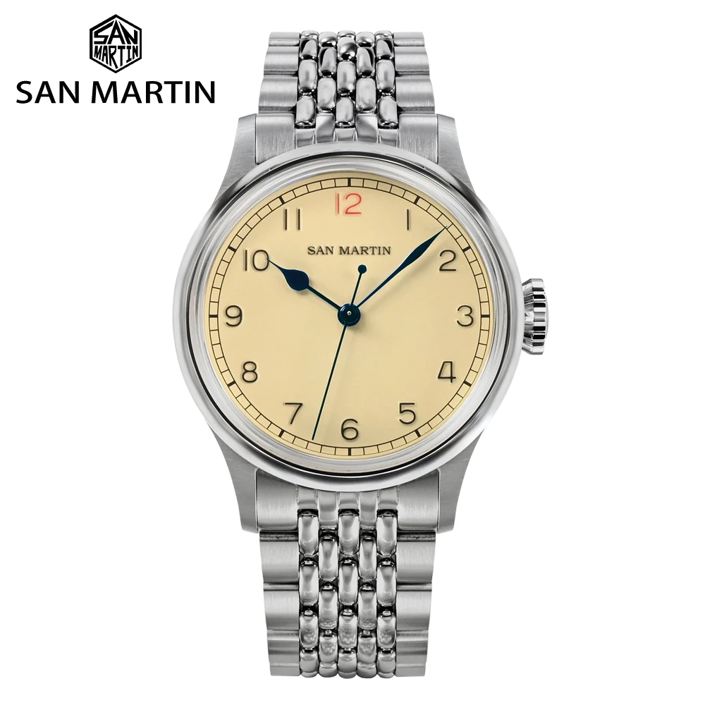 

Часы-пилот San Martin Мужские механические, 38,5 мм, 10 бар