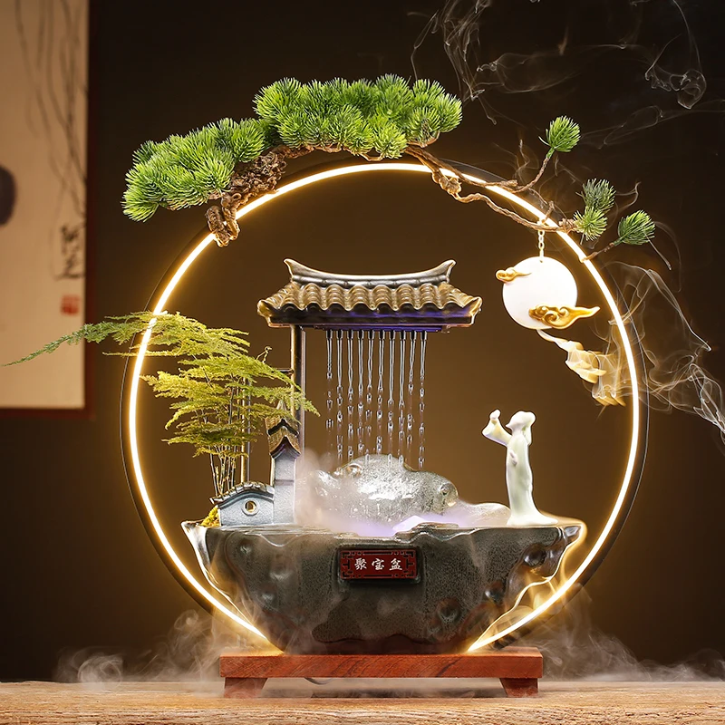 

Creative Fortune Make a Fortune as Endless as Flowing Water Fountain Decoration Circulating Water Living Room Desktop