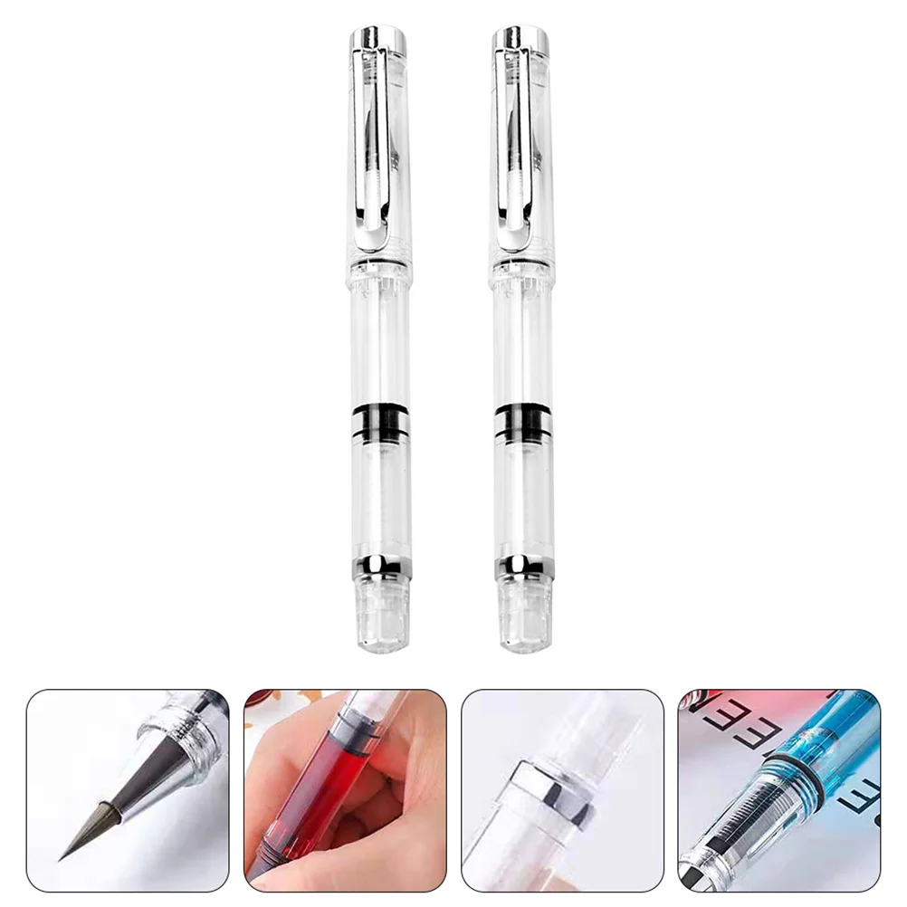 

Brush Pen Pens Calligraphy Painting Fountain Refillable Ink Water Tip Chinese Filling Piston Brushe Beginners Injection Brushes