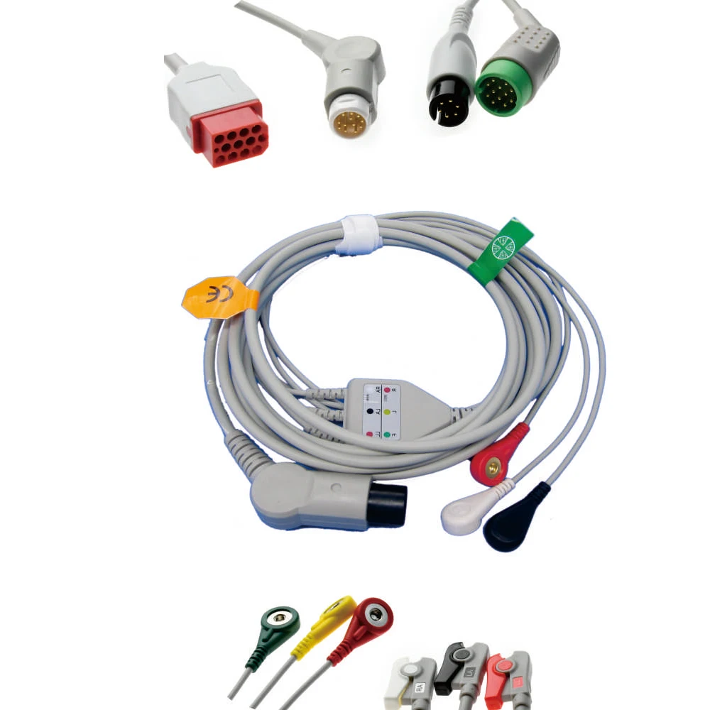 Подходит для кабеля MEC1000/2000 PM7000/8000/9000 мониторинга пациента ЭКГ