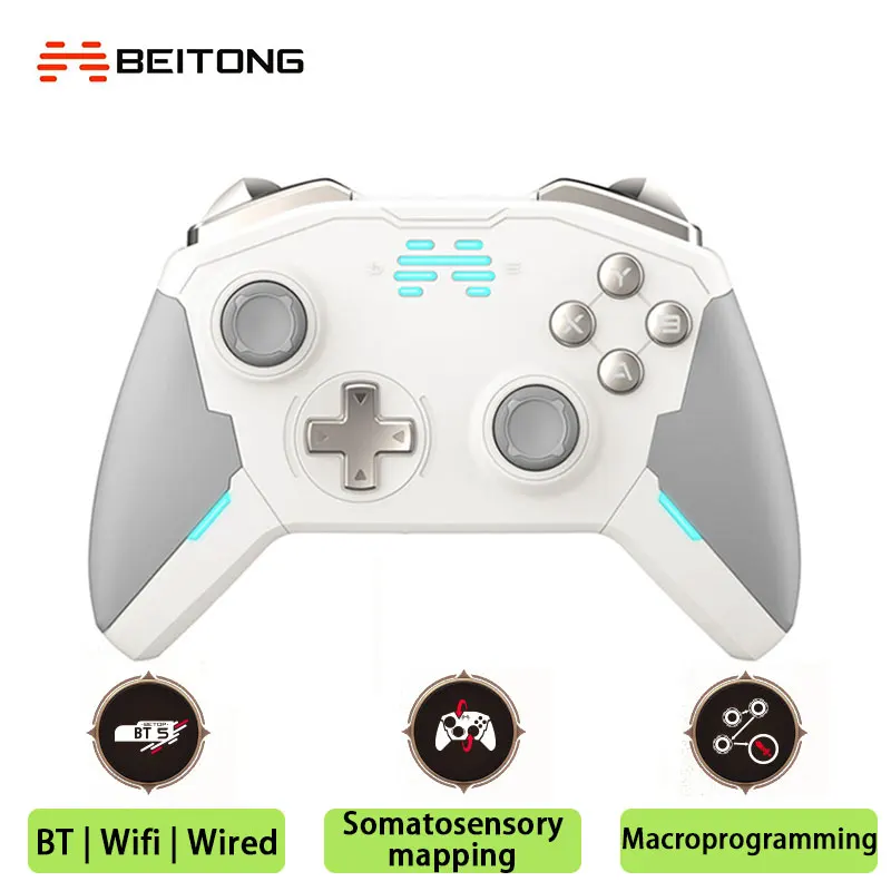 

BEITONG Zeus T6 Bluetooth Gamepad Wireless Vibration Somatosensory Game Controller for Nintendo Switch Steam Windows