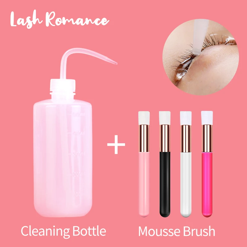 

Lash Romance Mousse Clean Brush Bottle Eyelash Extensions Makeup Tools Lash Shampoo Brush Washing Skin Care