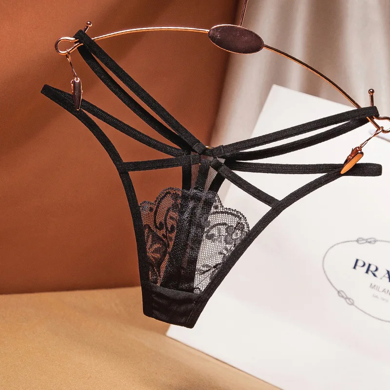 

Сексуальные женские кружевные Соблазнительные Трусы-стринги с низкой посадкой