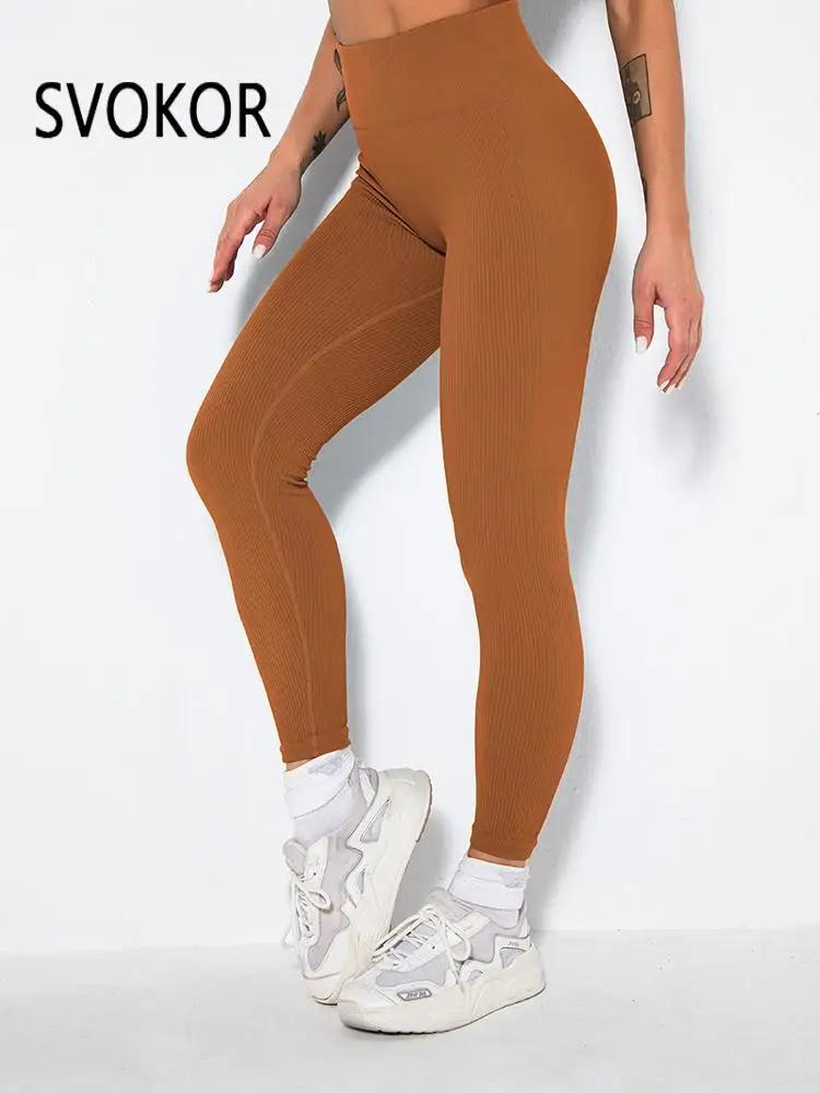 

SVOKOR legging Women Hip Lift Seamless Elasticity Sport Pants Quick Dry Breathable Threaded pants