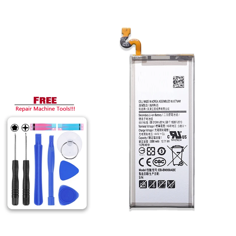 

EB-BN950ABE 3300mAh Battery for Samsung Galaxy Note 8 Note8 N950 SM-N950F N950FD N950U/U1 N950W N950N N9500 Bateria
