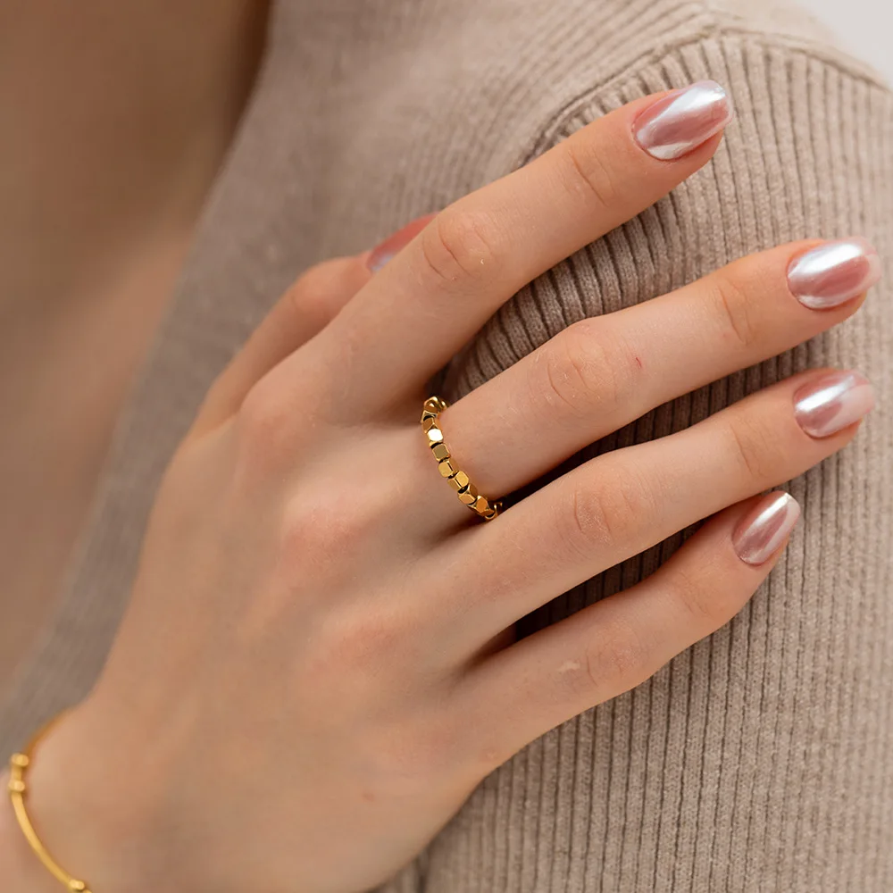 

2023 New Simple Stainless Steel Open Ring For Women Fashion Trend Ladies Party Gift Jewelry Wholesale Direct Selling