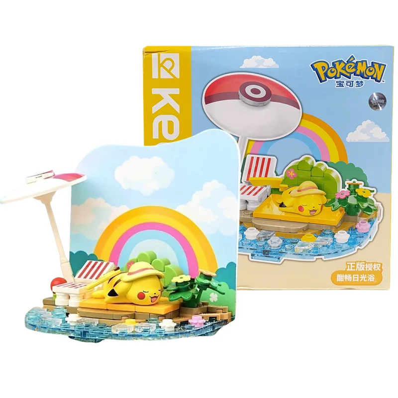 Keeppley Оригинальный Pokemon Diy Строительный Набор Пикачу Храп Eevee Psyduck Аниме Настольная