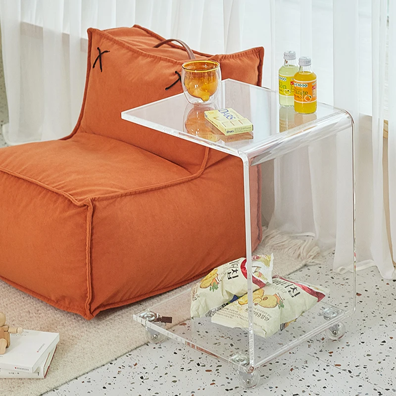 Скандинавская акриловая тележка для столового автомобиля журнальный столик