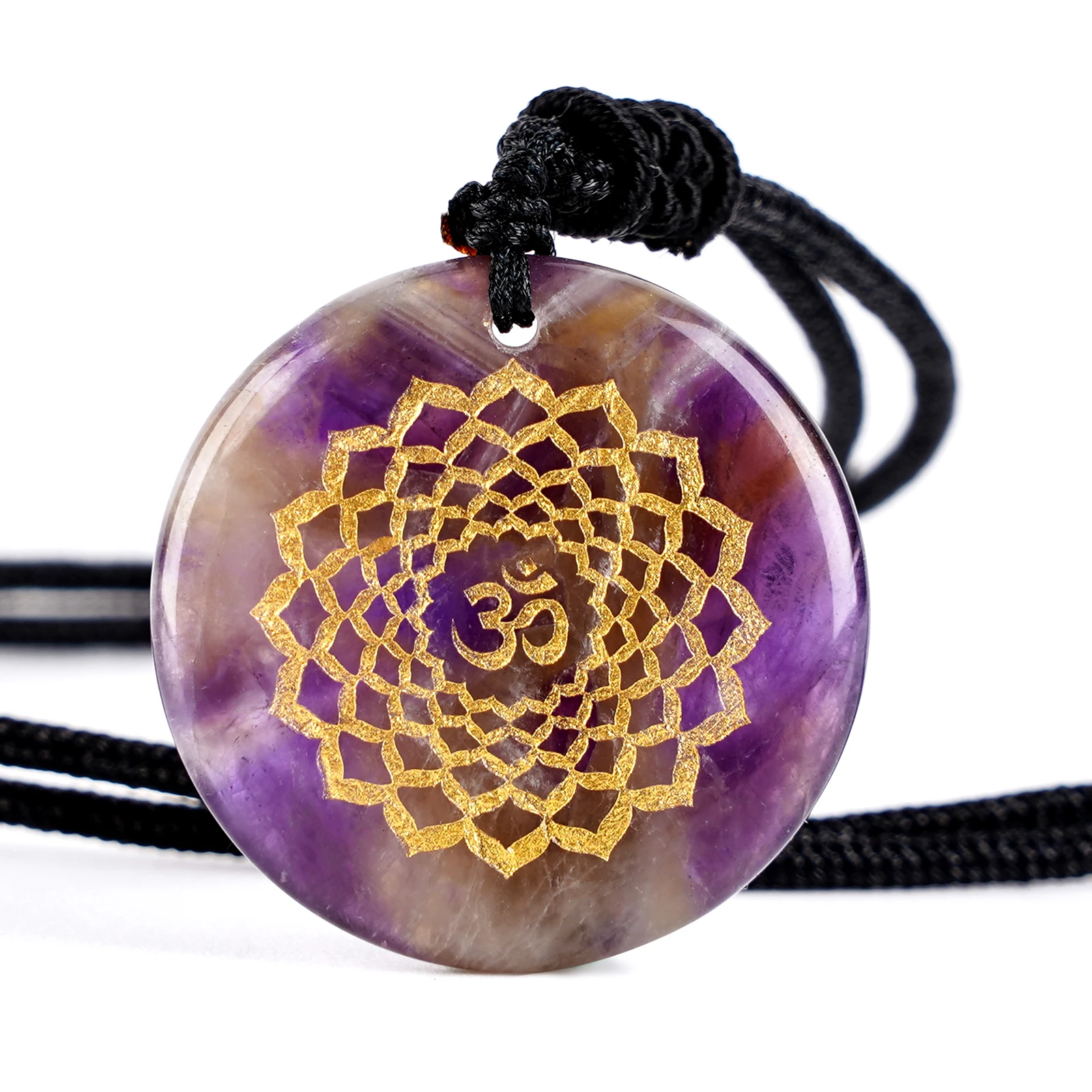 

Lotus Flower Necklace, Chakra Necklace Healing Energy Lotus Necklace for Women Meditation Jewelry