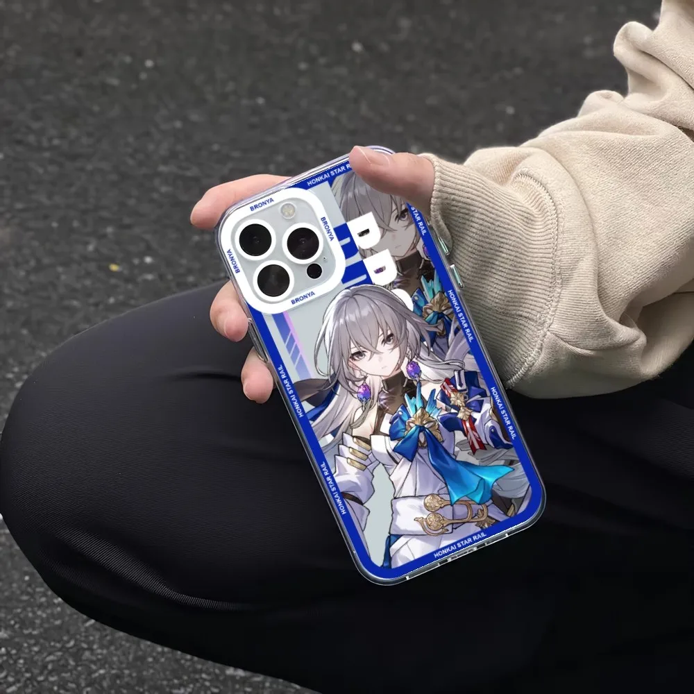 Honkai Star Rail Gepard  Bronya Phone Case For iPhone 11 12 Mini 13 14 Pro Max Transparent Shell