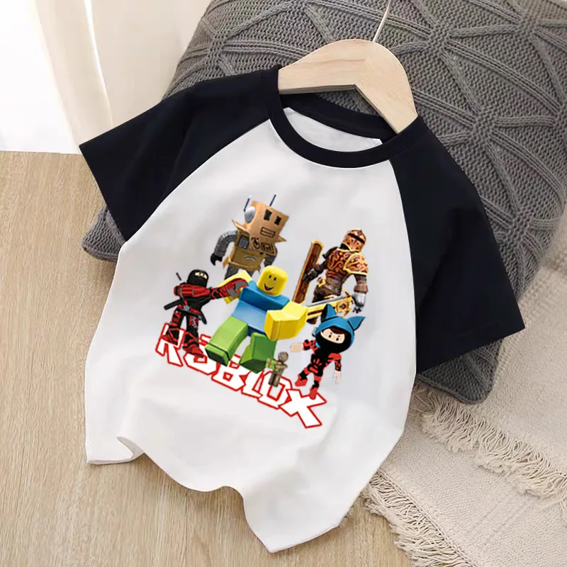 Футболка детская из чистого хлопка с коротким рукавом и милым принтом