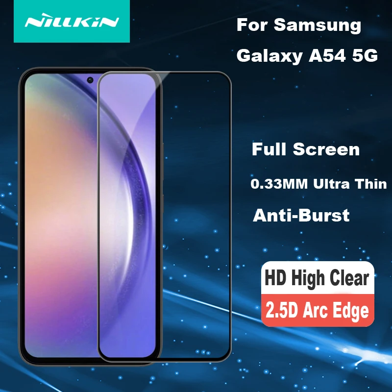 

For Samsung Galaxy A54 5G Tempered Glass Nillkin CP+Pro 2.5D Fully Covered Screen Protector Anti-Explosion Glass Film For A54