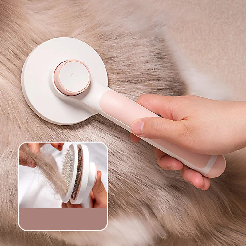 

Pet Cat Brush Dog Comb Hair Removes Pet Hair Comb Self Cleaning Slicker Brush For Cats Dogs Removes Tangled Hair Beauty Products