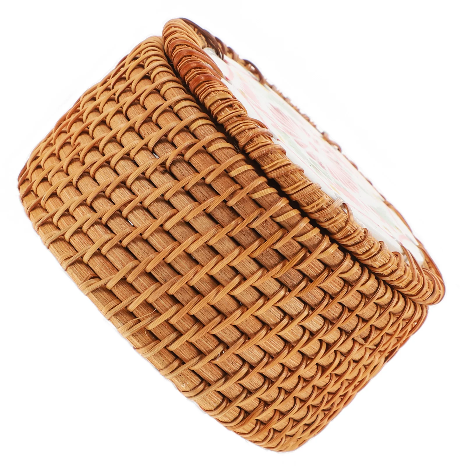 Round Storage Box Rattan Basket Decorative Storage Baskets Cover Woven Basket Food Storage Basket Storage Basket Lid