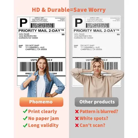 Рулон термонаклейки 100x150 мм, размер A6, рулон наклеек для транспортировочной этикетки, клейкая бумага для принтера Phomemo PM-241BT/D520/246S