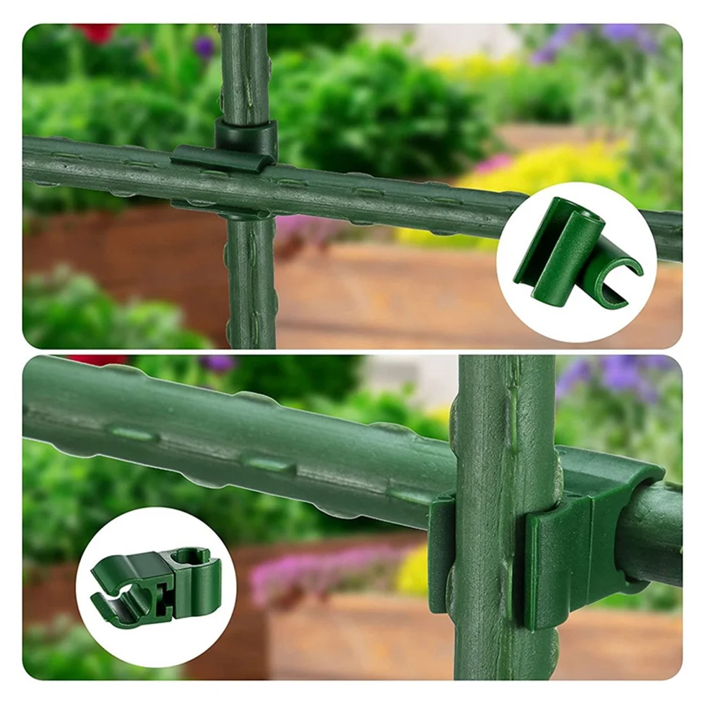 

50PCS Adjustable Plant Trellis Connector Clip Plant Support Awning Pillar Climbing Vine Pipe Plant Support Bracket Bracket Set