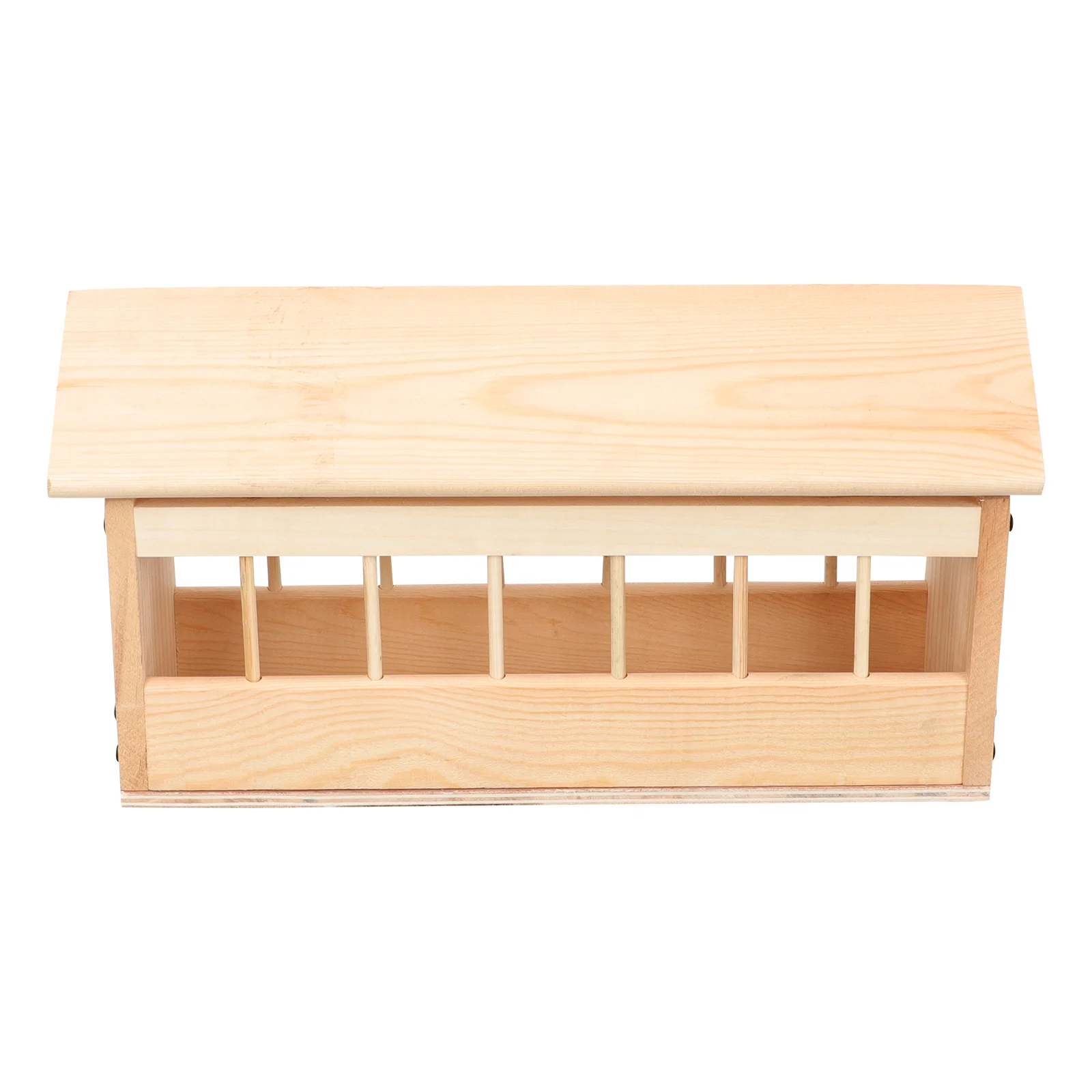 

Pigeon Automatic Feeder Food Dispenser Wooden Trough Bird Chicken Feeding Outdoor