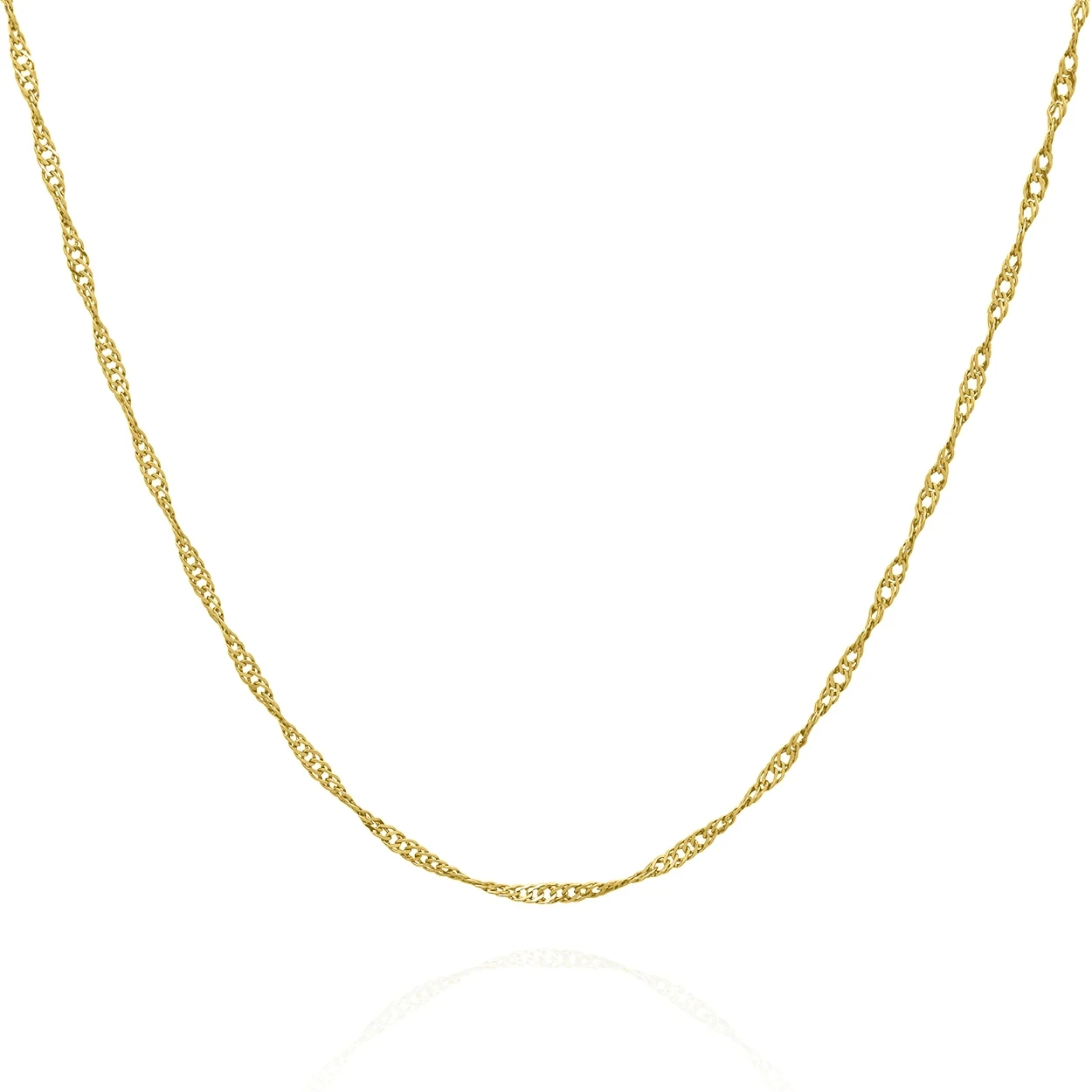 3MM Gold-plated Copper Bismark Chain 37-42cm Length Adjustable Necklace Women Lady Most Popular Brass Choker Fashion Jewelry DIY