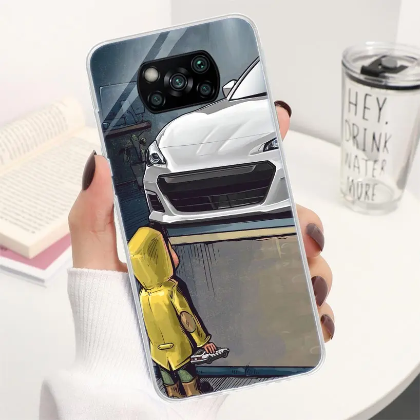 Boy See Sports Car Jdm Drift Coque Phone Case For Xiaomi Poco X3 Nfc X4 M3 M4 Pro M2 F3 F2 F1 Mi Note 10 A1 A2 A3 Lite CC9E Soft images - 6