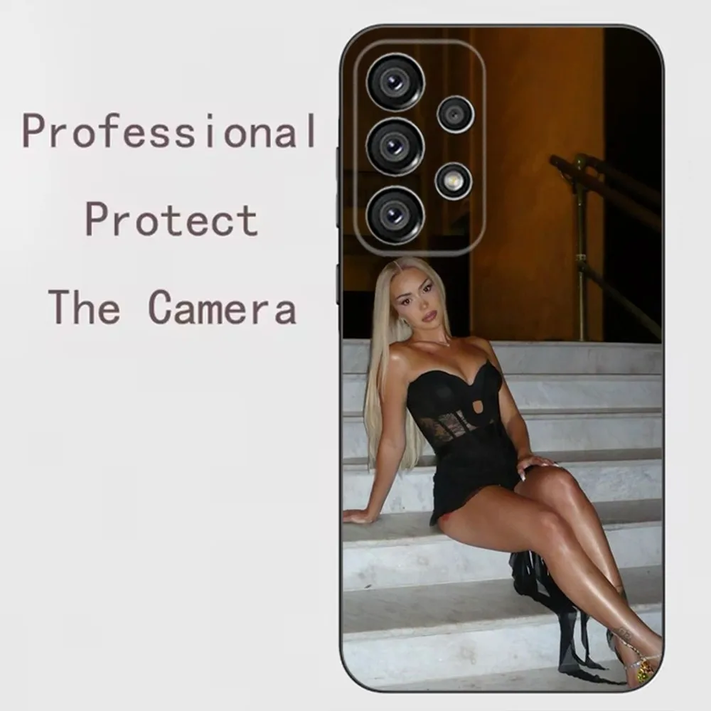 Singer B-Bad Gyal Phone Case For Samsung Galaxy A91 A80 A73 A72 A71 A53A52 A32 A31A22 A21s A20 Black Cover