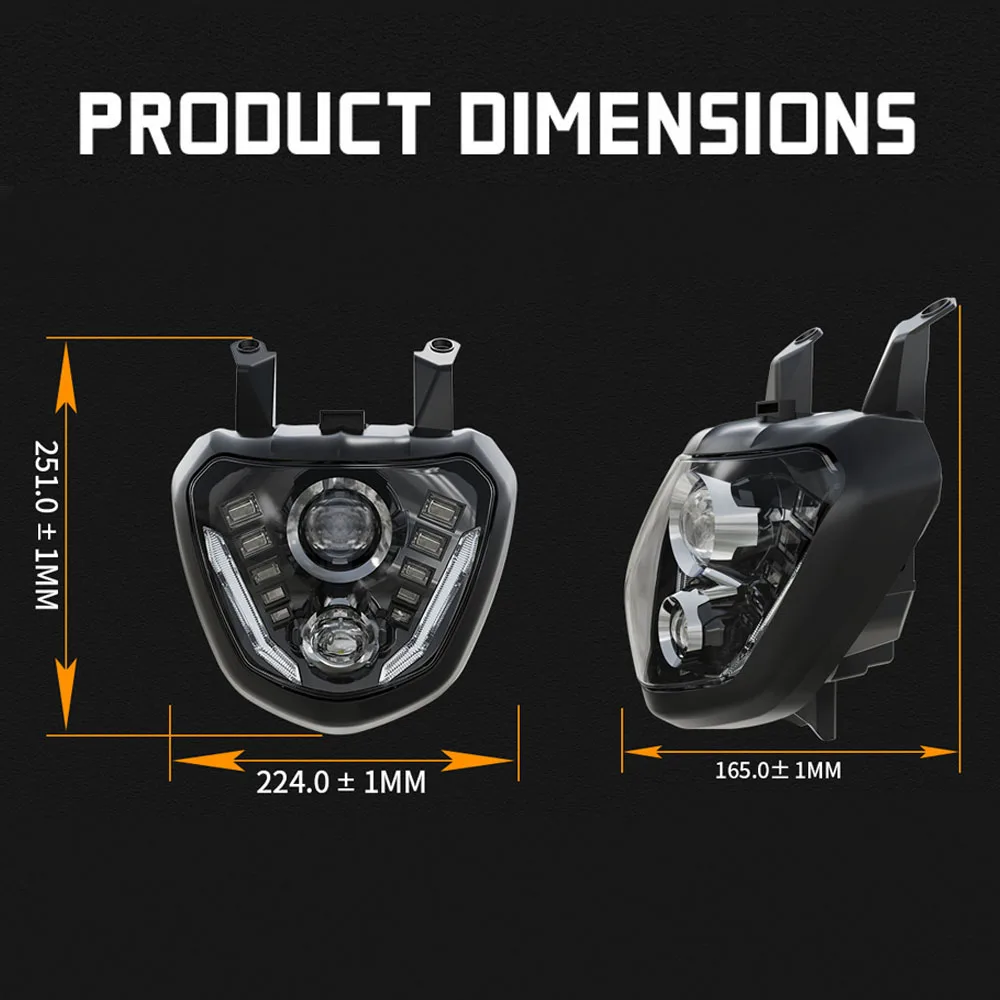 Фара для мотоцикла светодиодный проектор фара DRL Yamaha MT 07 FZ технические