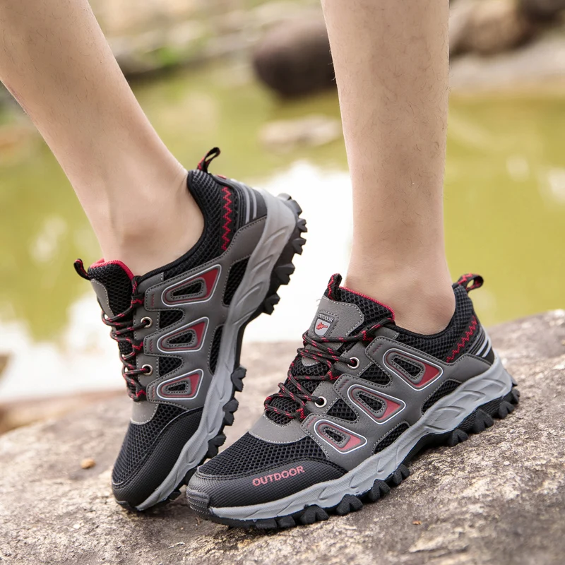 Outdoor hiking shoes mesh cloth shoes for spring and summer refreshing and breathable