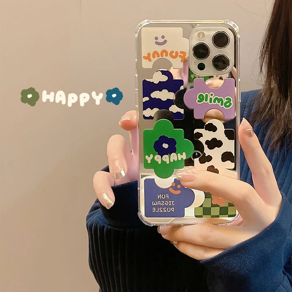 Зеркальный чехол в ретро стиле для iPhone 13 11 12 Pro Max XR Xs X 7 8 Plus |
