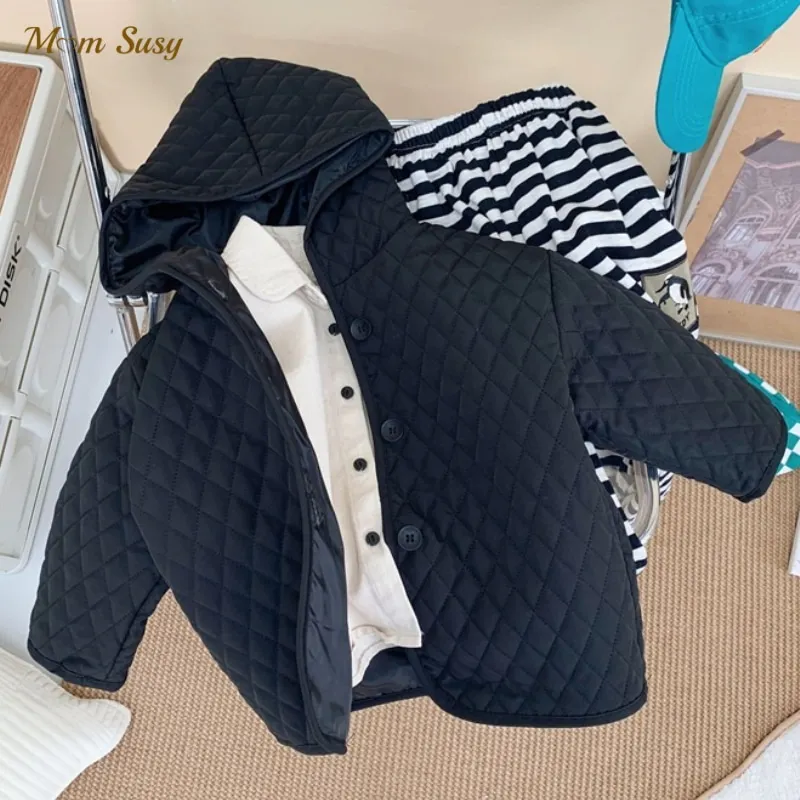 

Fashion Baby Girl Boy Hooded Jacket Cotton Padded Infant Toddler Coat Long Winter Spring Autumn Warm Outwear Baby Clothes 1-5Y