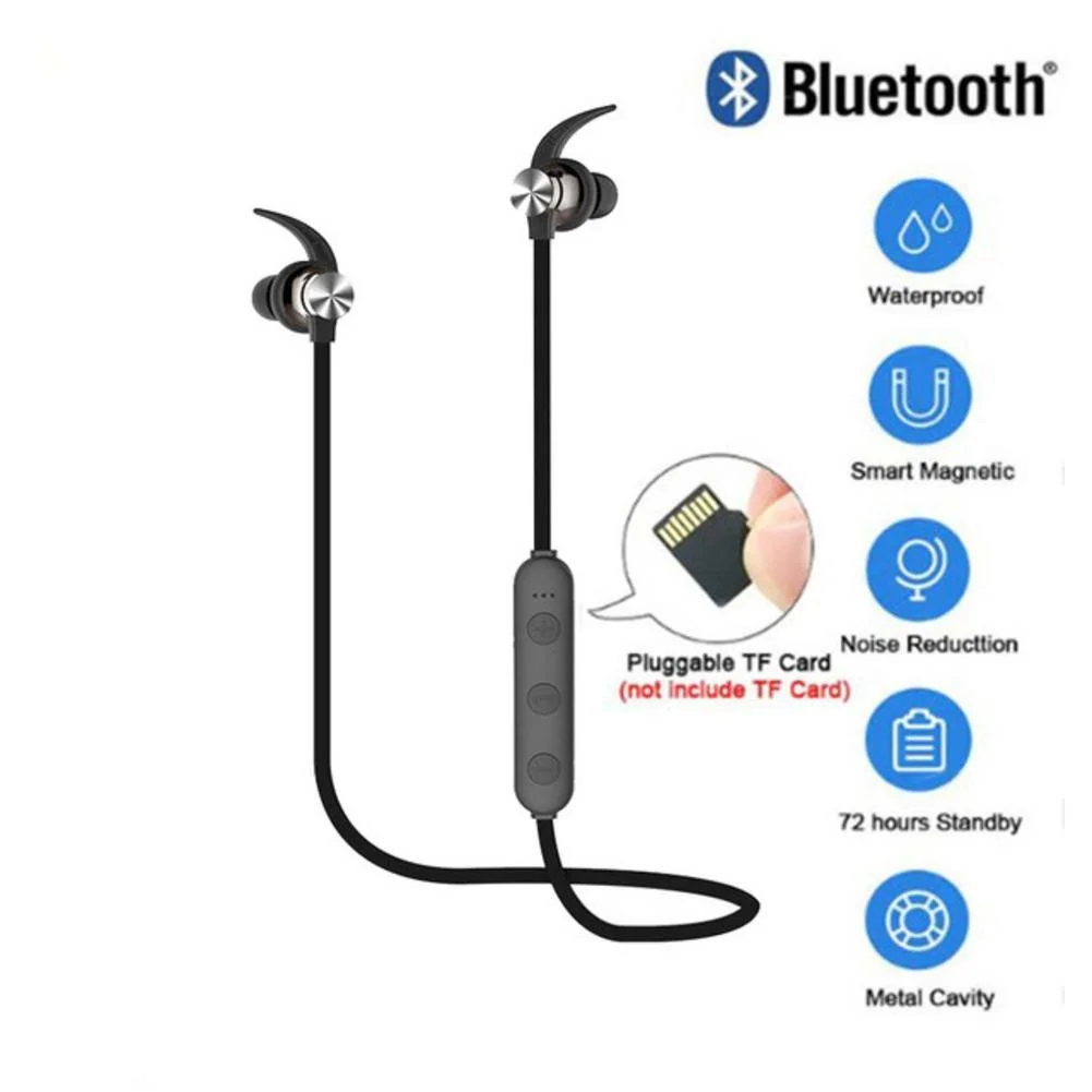 

1x XT22 Sports Wireless Bluetooth Earphone Waterproof Magnetic Headset Stereo Bass Headphone With Mic