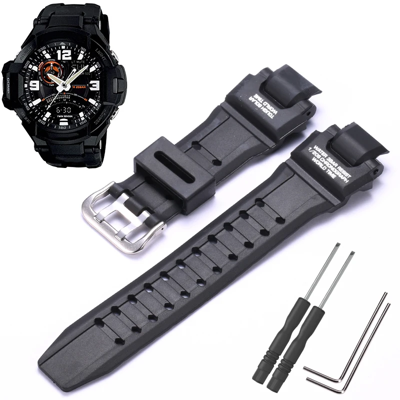 

Resin Watchband Accessories Suitable for Casio gw1100 GA1000 GW4000 G1400 GWA1000fc Men's Sports Waterproof Pin Buckle Strap