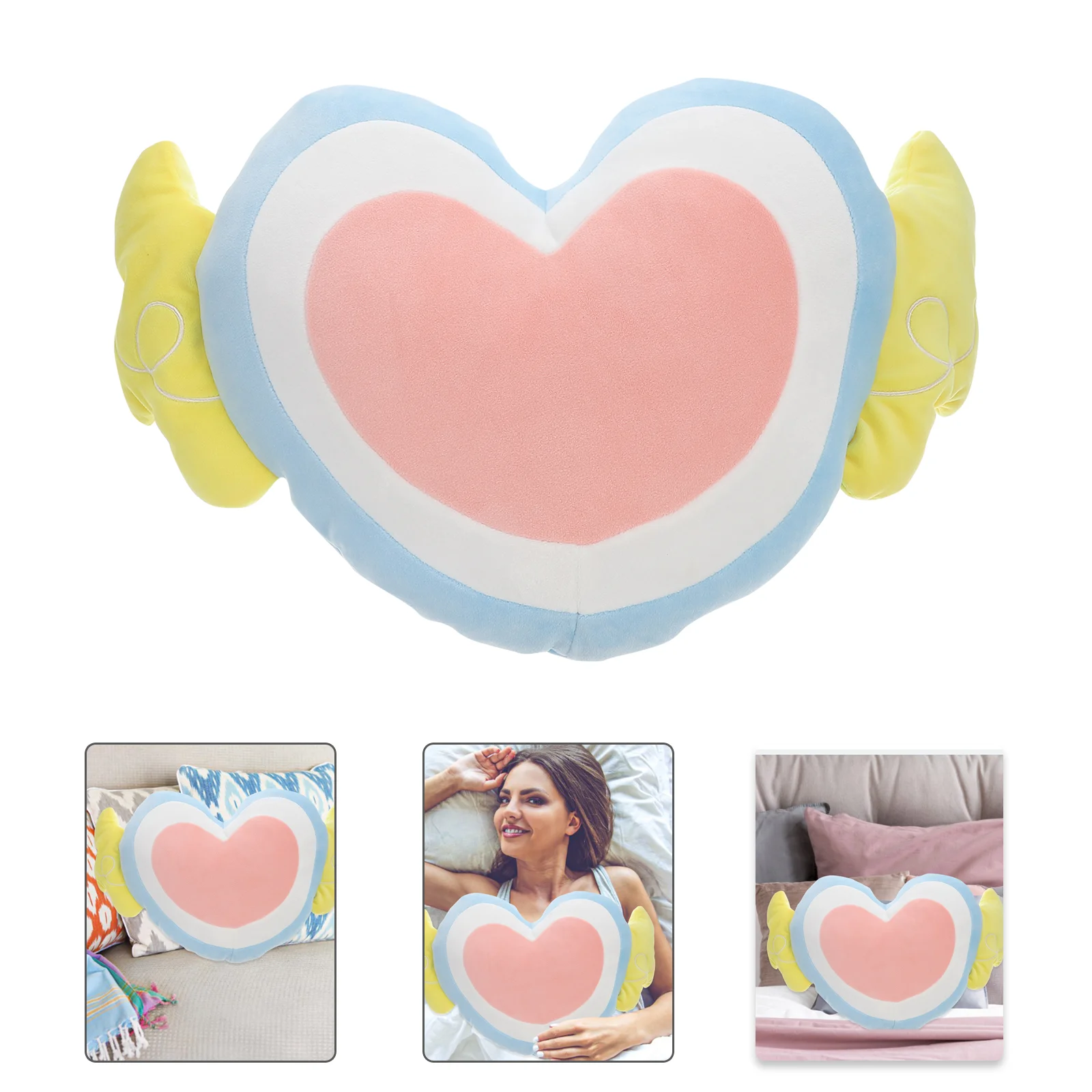 

Plush Pillow Heart Shaped Cushion Decorative Throw Pillow Lovely Plush