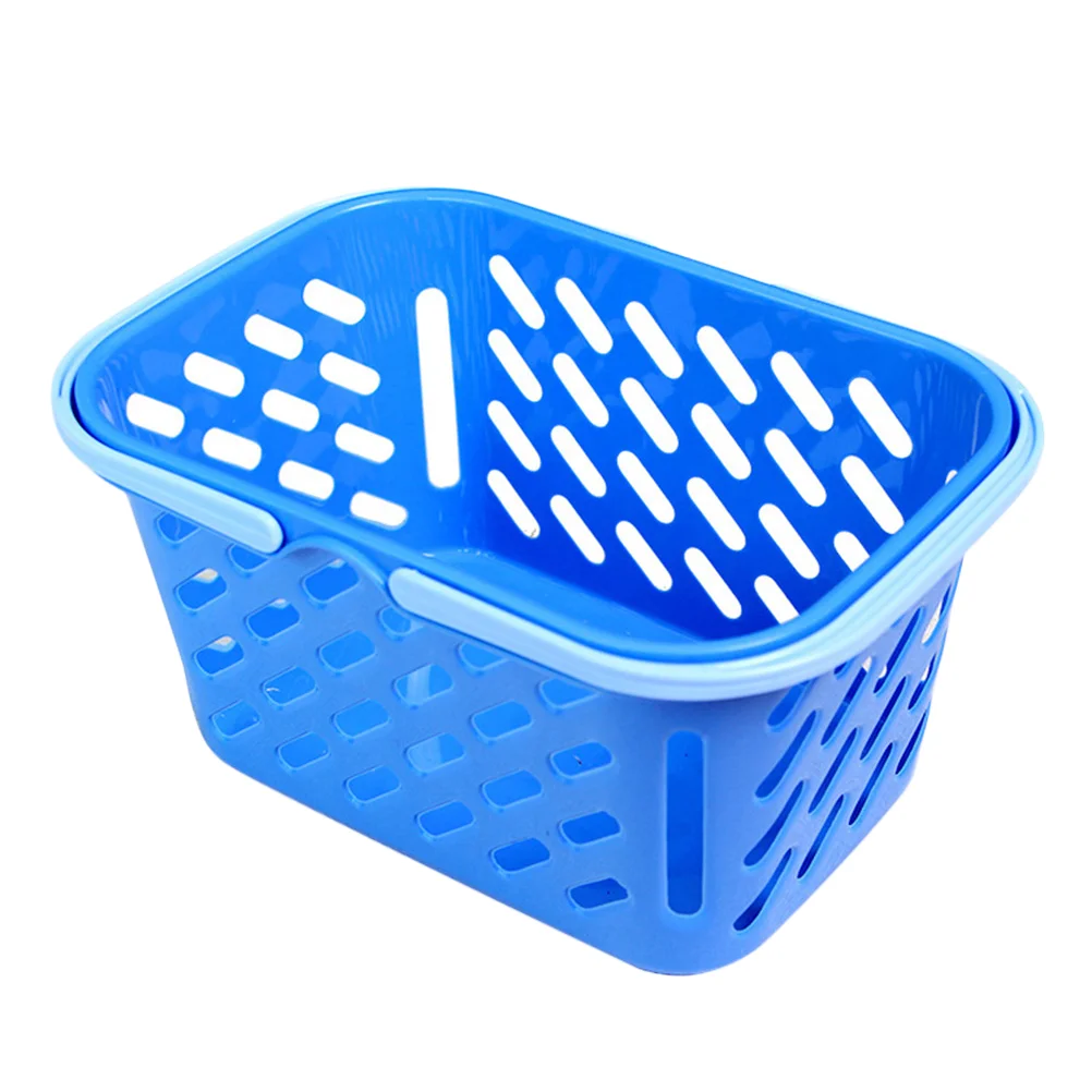 

Basket Grocery Pretend Play Shopping Kids Toy Bulk Cart Store Retail Business Handles Baskets Mini White Storage Picnic