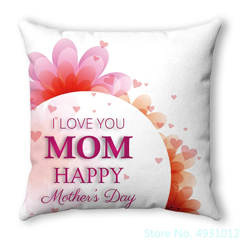 

Наволочка для подушки с надписью «Я люблю тебя, мама», декоративная подушка для дивана из полиэстера, 45x45 см, наволочка для сна, детский подарок
