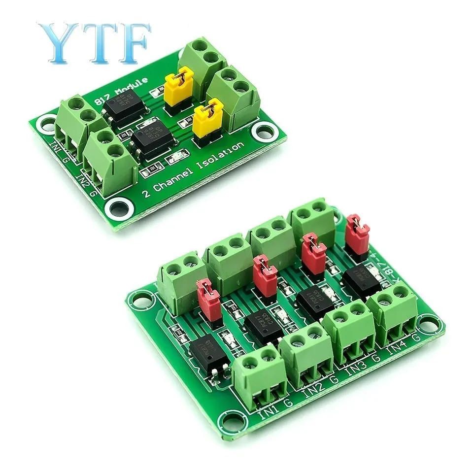 

PC817 4 Channel Optocoupler Isolation Board Voltage Converter Adapter Module 3.6-30V Driver Photoelectric Isolated Module PC 817