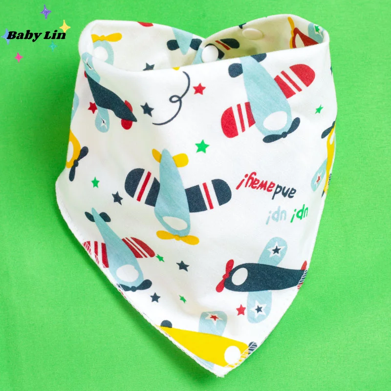 Baby Bib Soft Cotton Baby Drool Bibs Cute Triangle Scarf Comfortable Drooling and Teething 1 Pcs Towel Saliva Towel for Newborn images - 6