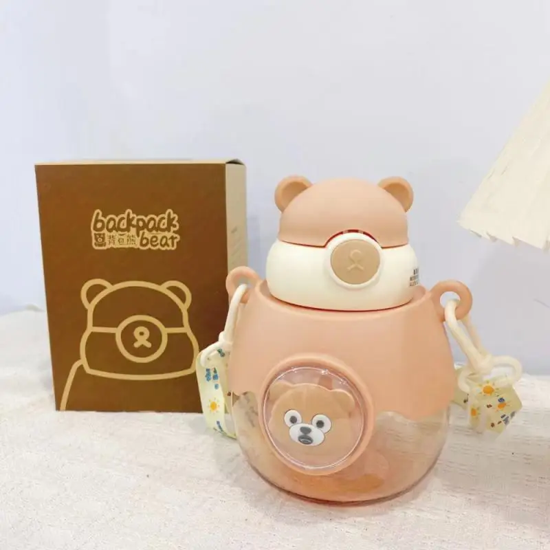 

Space Capsule School Bottle Girl Boy Creative Cartoon Cute Travel Portable Carrying Kawaii Bag Bounce Cap Kettle Kawaii