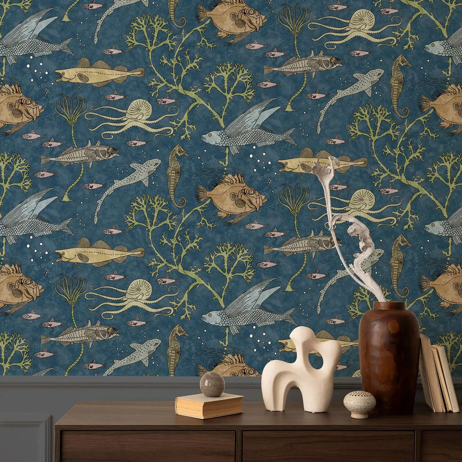 

Обои John Dory, обои с изображением синего моря, обои с рисунком, обои с рисунком, стандартные съемные обои