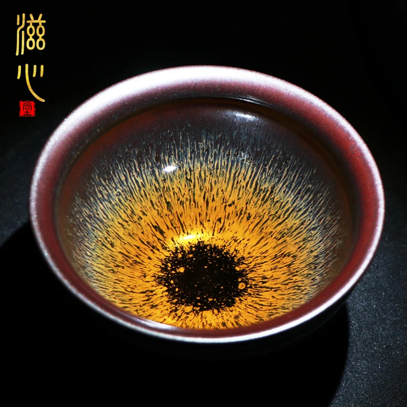 

Zi heart built lamp cup Ye Lizhong sabingga sukdun dergici jimbi TuHao tea light manual ceramic kung fu tea masters cup