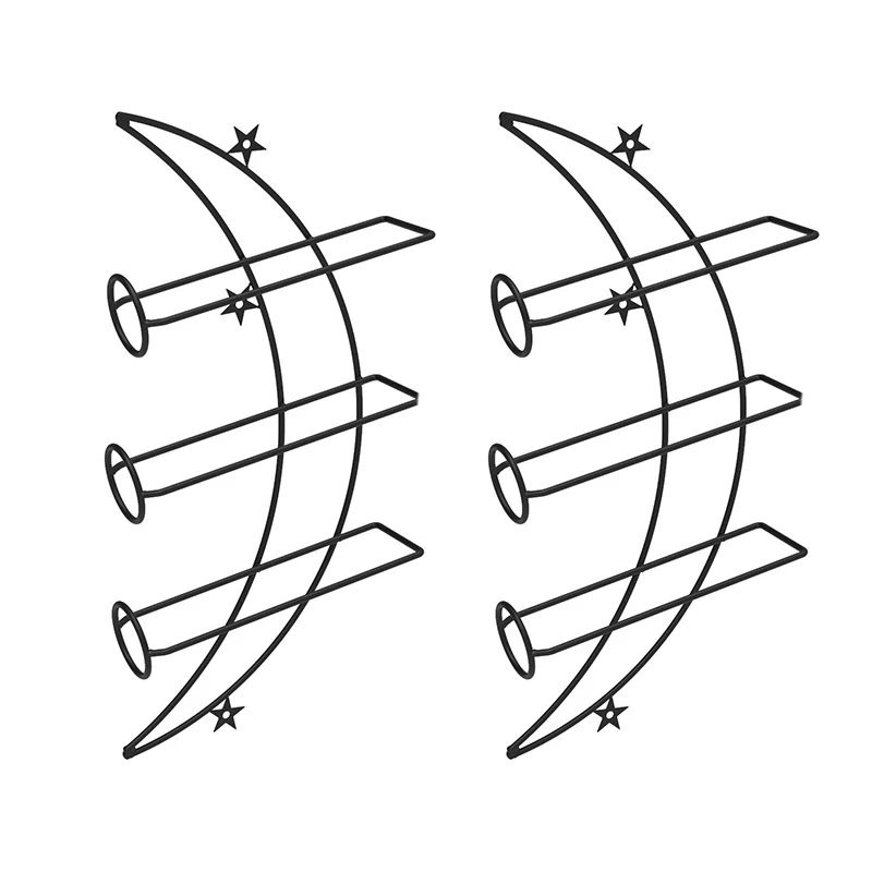 

2 Pcs Wall Mounted Wine Rack, Wine Bottle Holder,Iron Decorative Wine Racks Organizer,Wine Storage Shelf Home & Kitchen