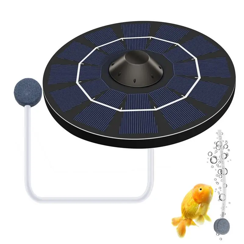 

Круглый кислородный насос на солнечной батарее, 1 шт., 0,8 л/мин, водяной воздушный аэратор, насосы с воздушным шлангом, пузырьковый камень для аквариума, пруда для аквариума