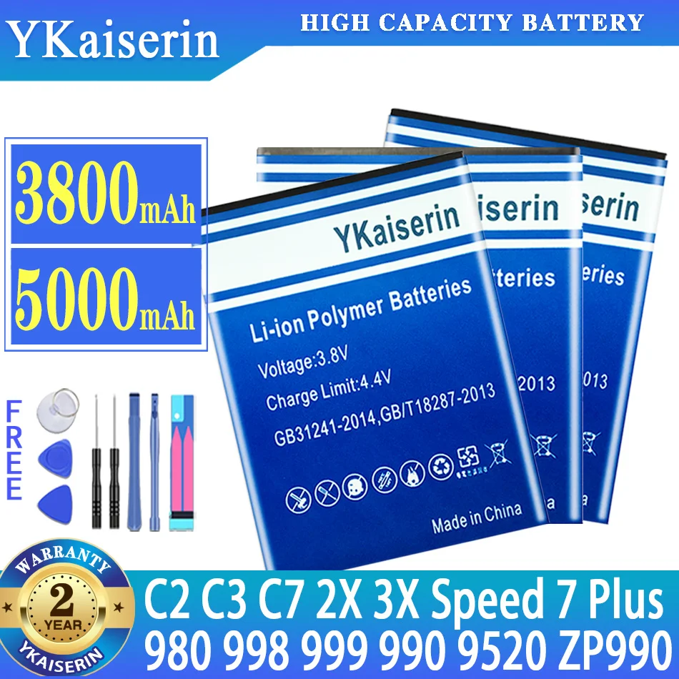

YKaiserin Battery For Zopo 980 C2 C3 990 ZP990 C7 2X 999 998 ZP999 3X 9520 998 ZP998 ZP9520 Speed 7 Plus 7Plus Batterij