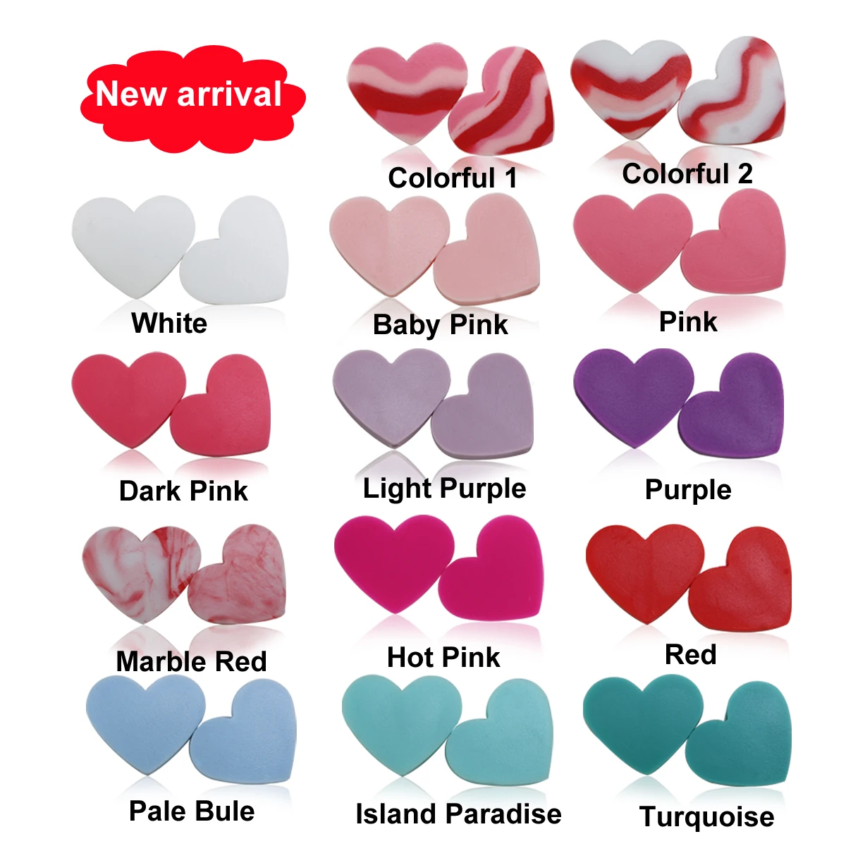 

Valentine's Day 10Pcs 20Pcs Heart Silicone Beads Food Love Teethers BPA Free Baby Products Lover Gift DIY Chewable Jewellery