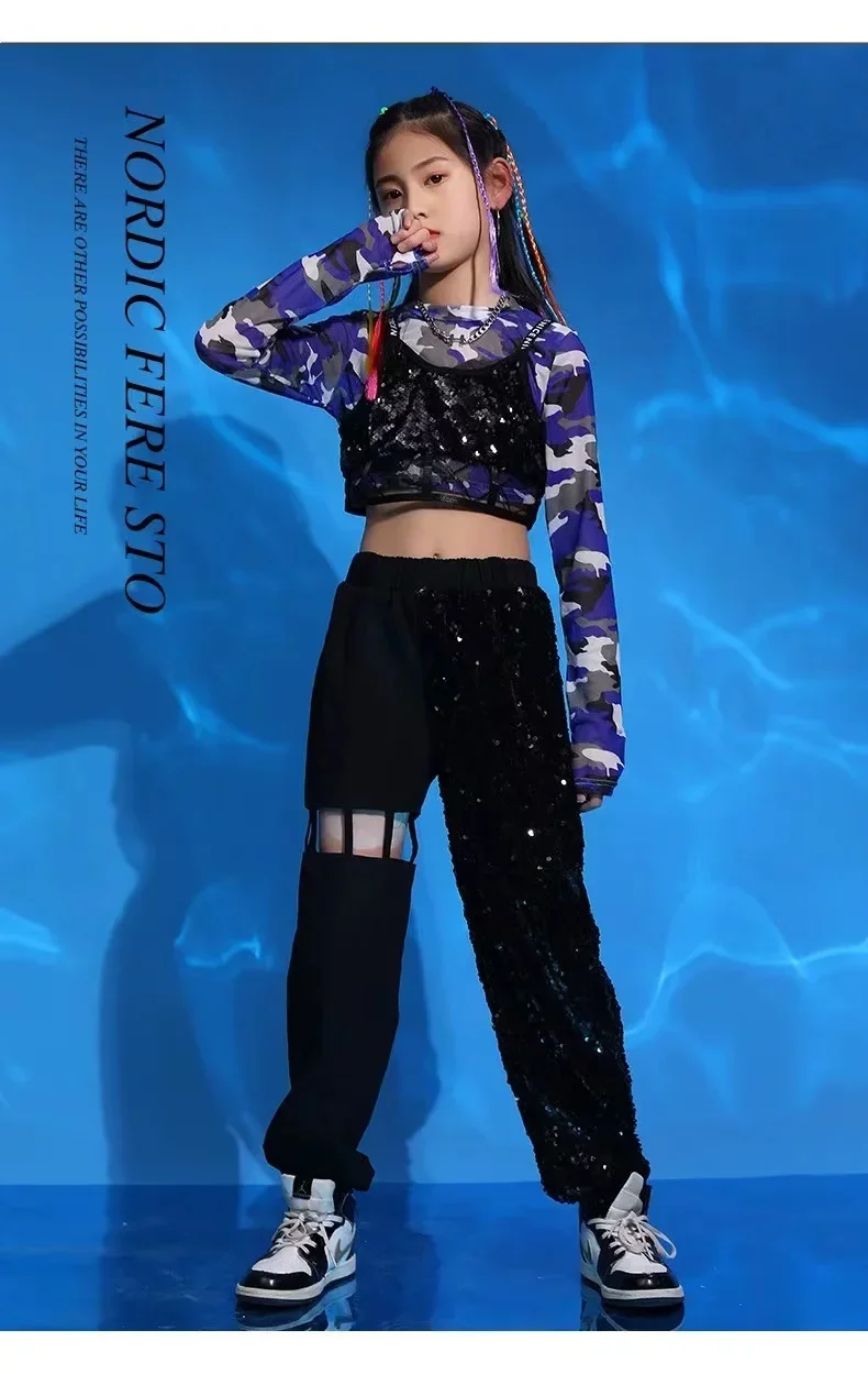 Костюм для джазового танца девочек детский танцевальный костюм в стиле хип-хоп